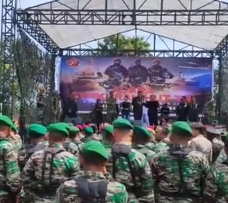 Dandim Langkat Ajak Para Prajurit TNI – Polri Meriahkan HUT TNI Ke – 78 Dengan Berjoget Gembira