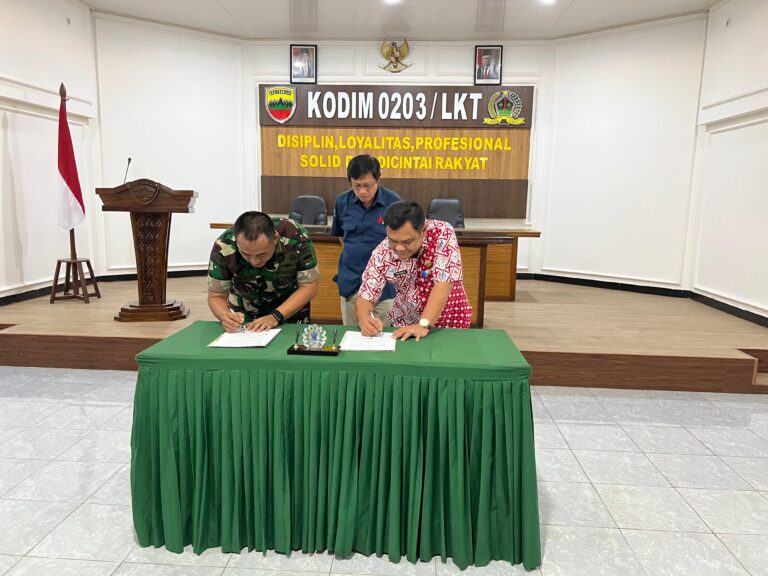 Penandatangan Kontrak Kerjasama Lahan dan Rawa Kementerian Pertanian Wilayah Kodim 0203/Langkat